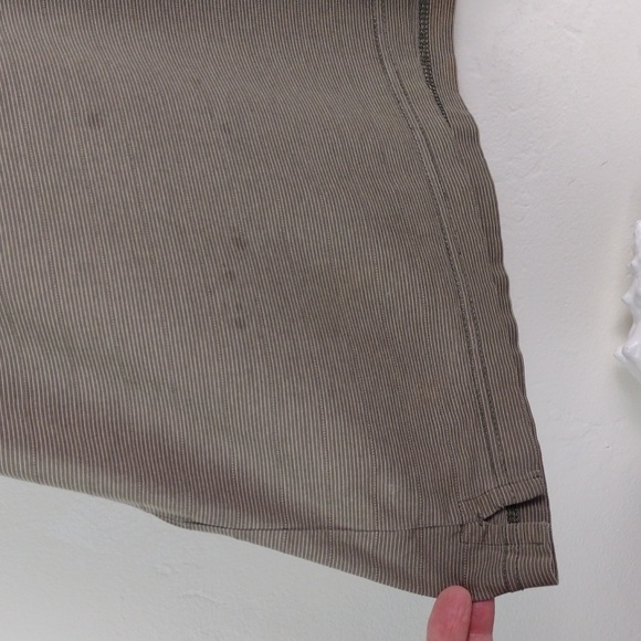 Gold Tri Mountain 60's 2 Ply DBL Mercerized-Cotton Polo  Pinstripe Shirt 2XL - Picture 3 of 14